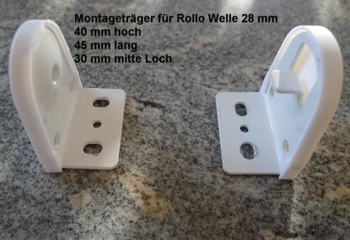 Montageträger für 28 mm Welle - einfache Montage Ihres Rollos 